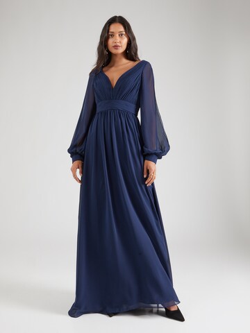 mascara Evening Dress in Blue: front