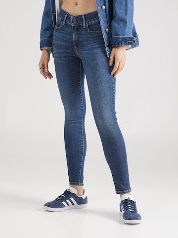 LEVI'S ® Skinny Jeans '711 Double Button' in Blauw: voorkant