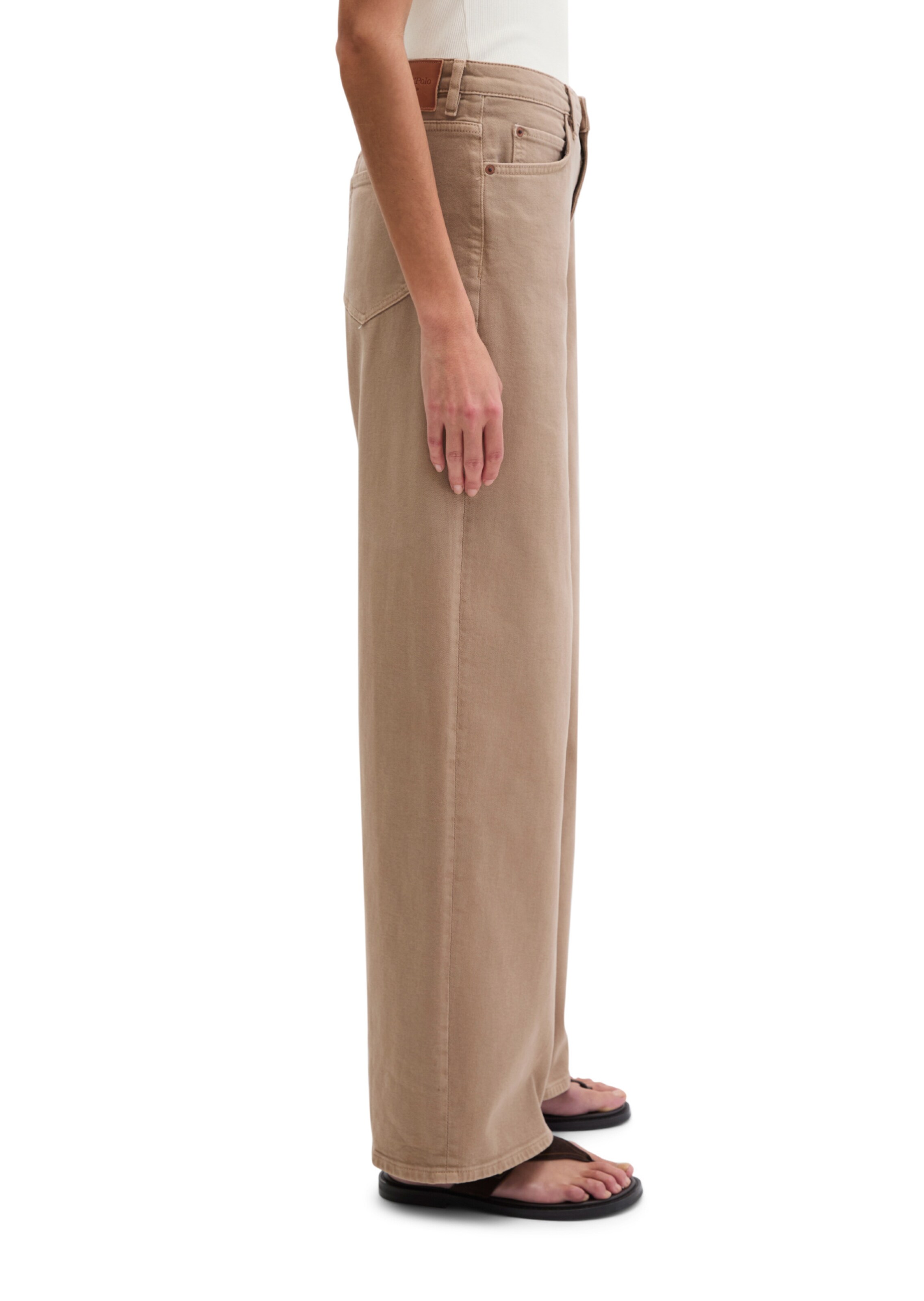 Marc O'Polo Wide leg Jeans 'Tolva' in Bruin