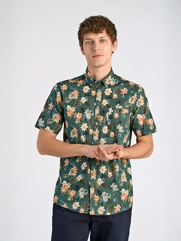 Coupe regular Chemise Lindbergh en vert