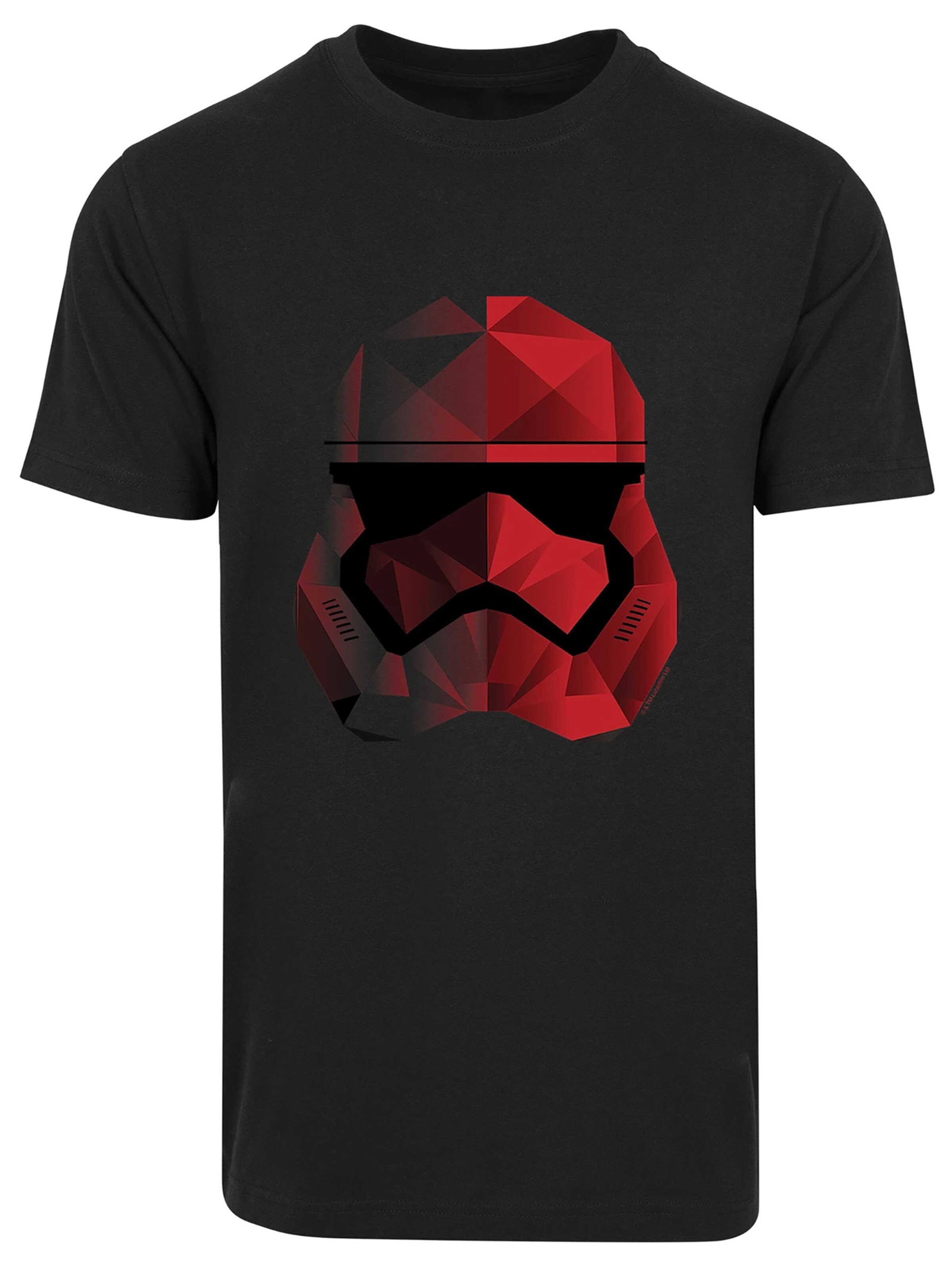 T-Shirt 'StarWars The Last Jedi Cubist Trooper Helmet' F4NT4STIC en noir : devant