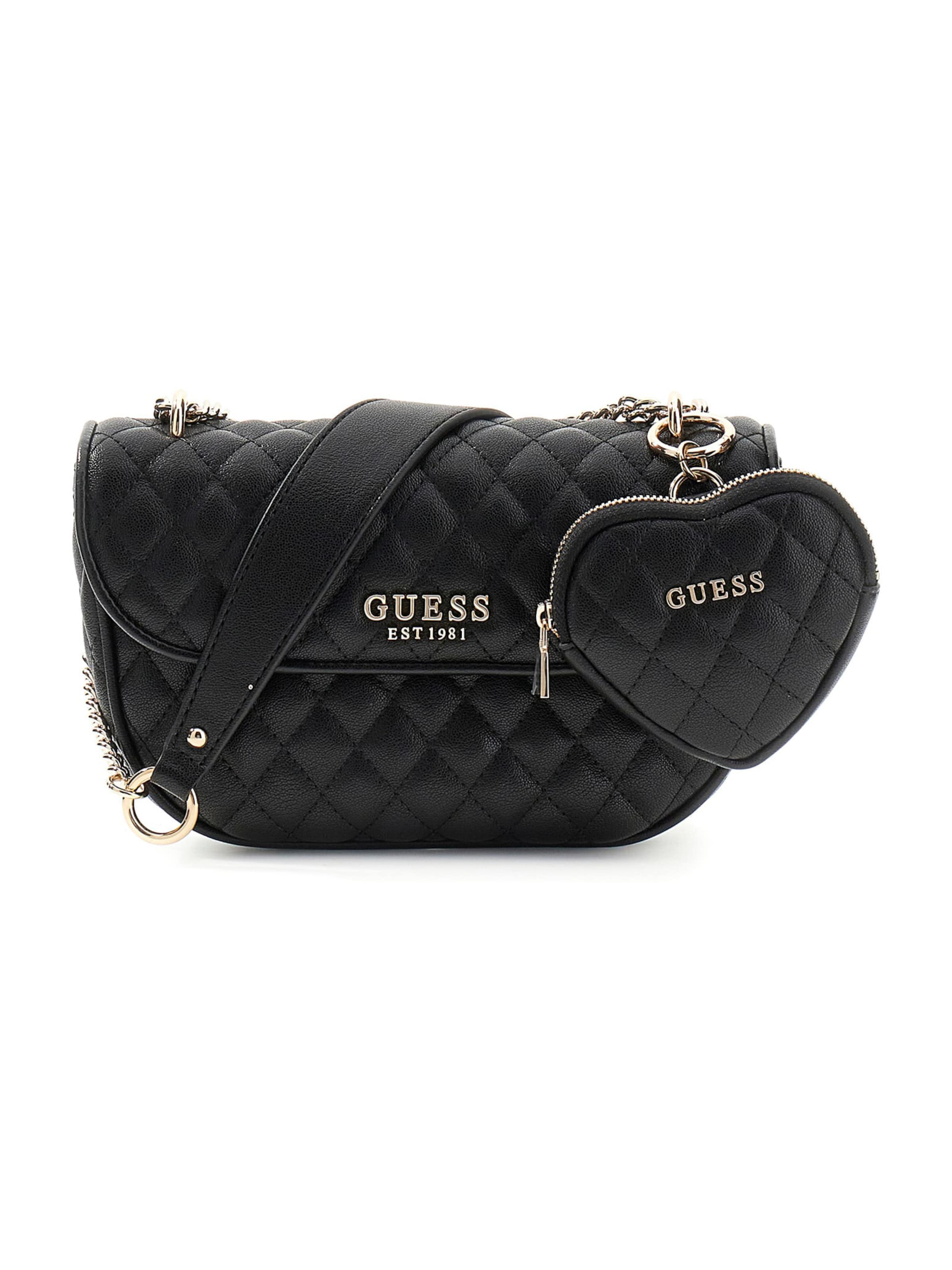 GUESS Torba na ramię 'ATABEY' w kolorze czarny: przód