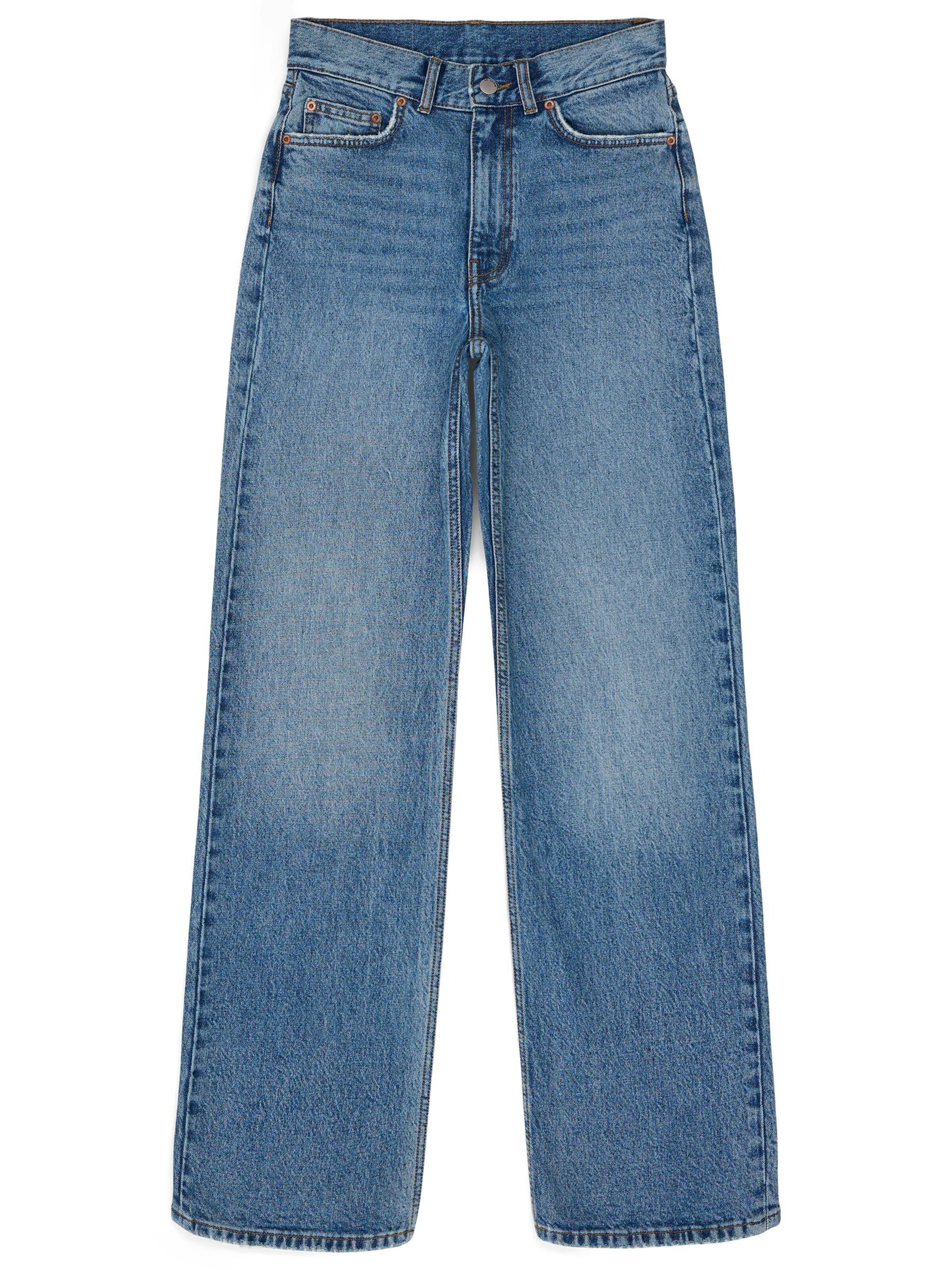Dr. Denim Jeans 'Echo High Straight' in 24/30 in de kleur Aqua, Productweergave