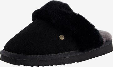 Warmbat Slippers 'Flurry' in Black: front