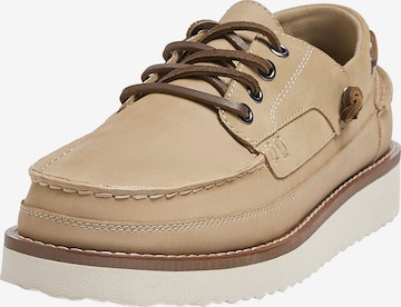 Chaussure à lacets Pull&Bear en marron : devant