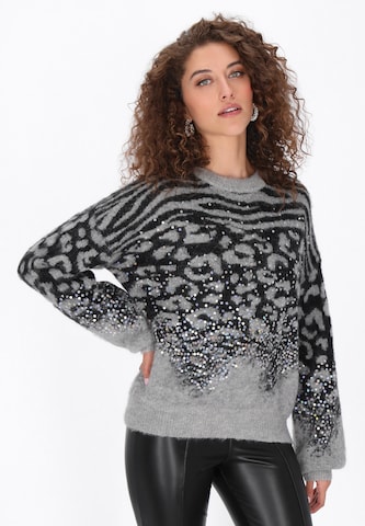 faina - Pullover em prata: frente