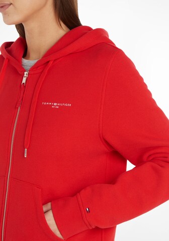 TOMMY HILFIGER Sweatjacke in Rot