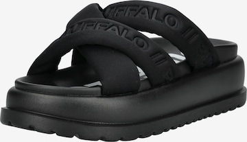 Zoccoletto di BUFFALO in nero: frontale