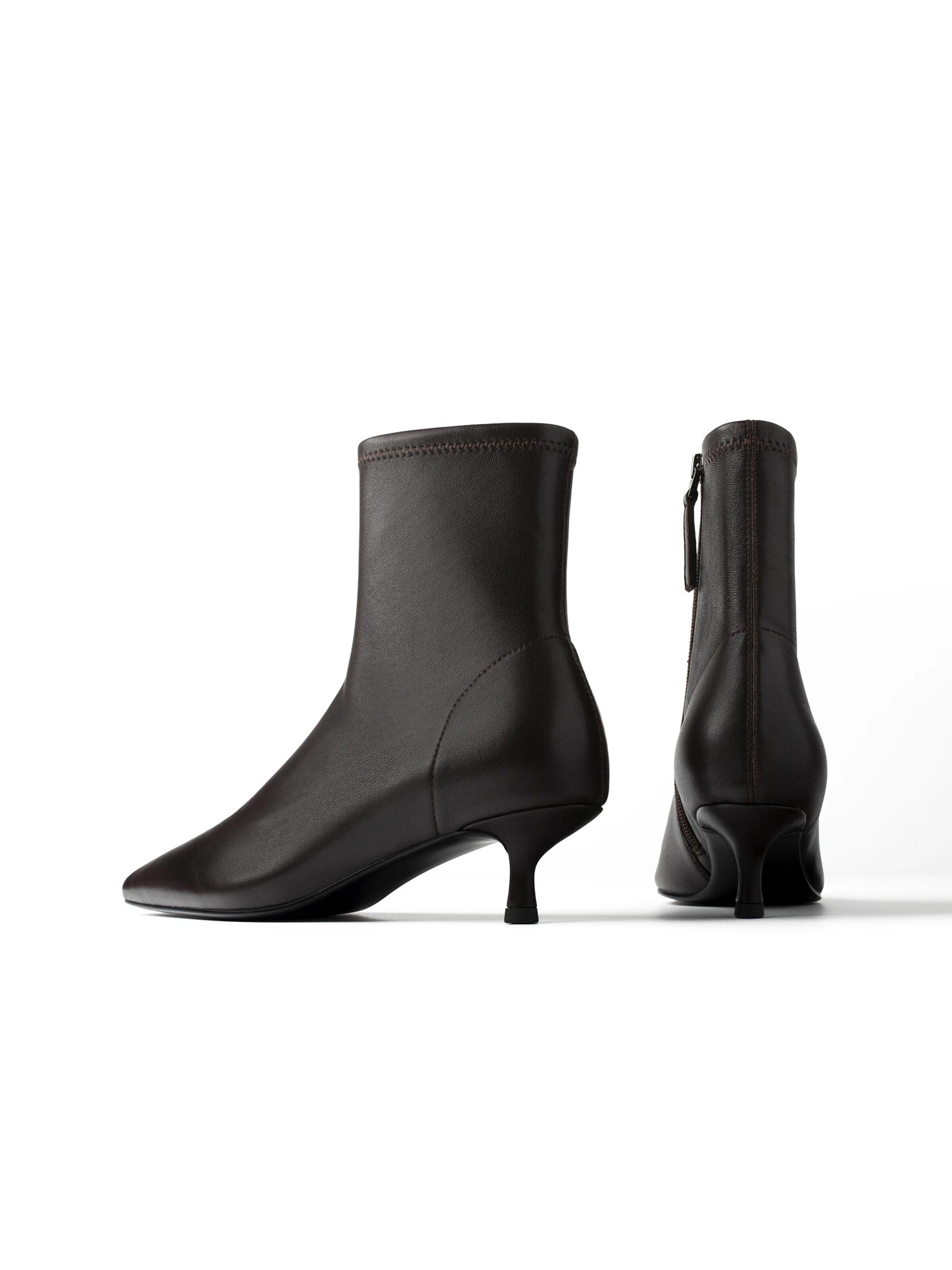 Cizme glezne 'RAW POWER SOUND' de la L37 HANDMADE SHOES pe maro
