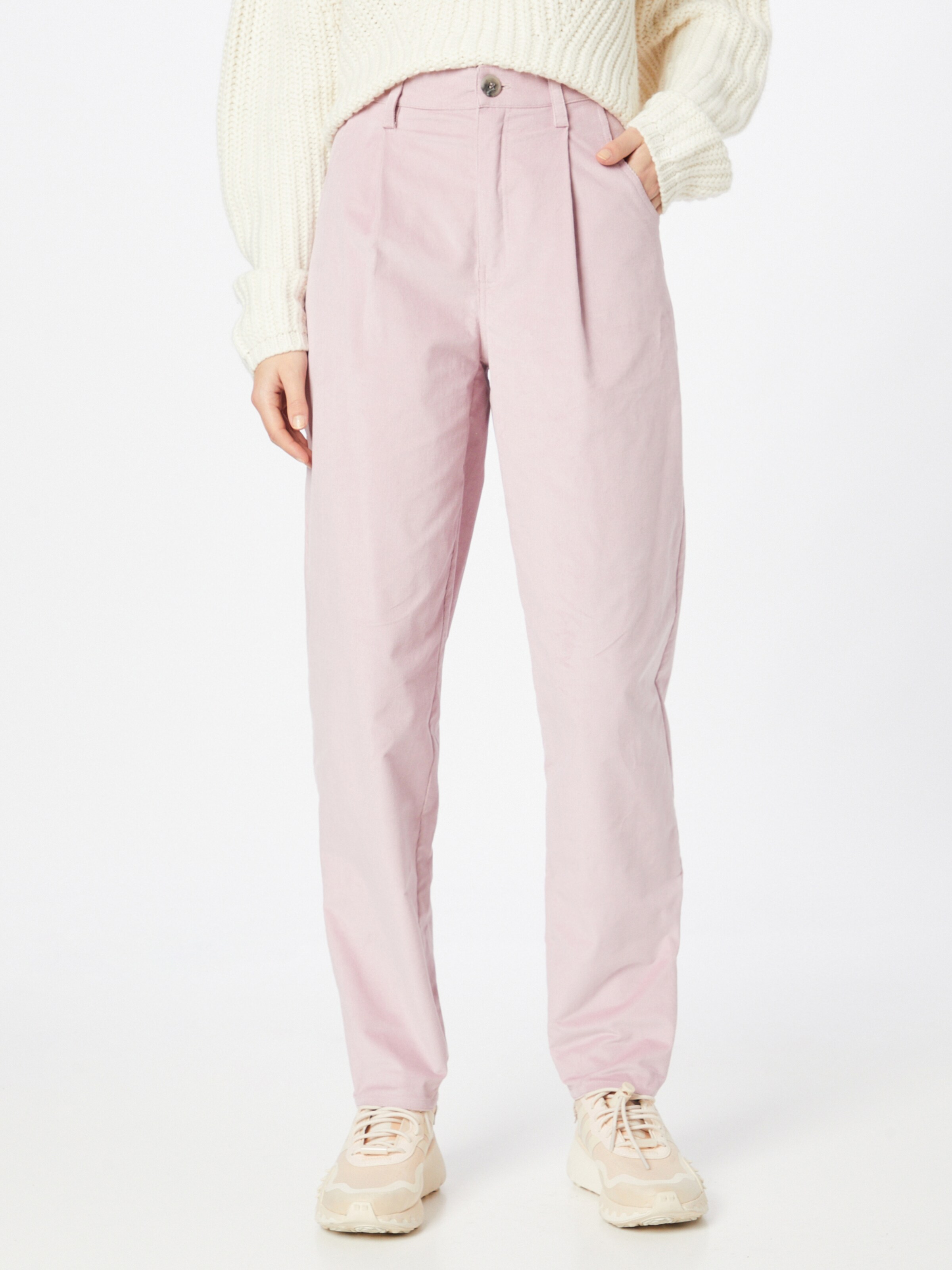 Abbigliamento pzcj2 JAN N JUNE Pantaloni con pieghe HEDDA in Rosa Pastello 