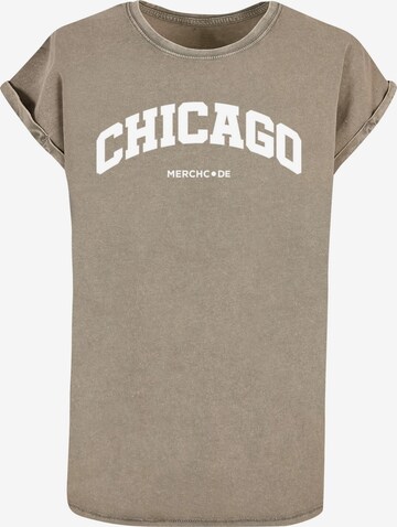 Merchcode T-Shirt 'Chicago' in Grün: Vorderseite