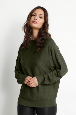 Pull-over CULTURE en vert : devant