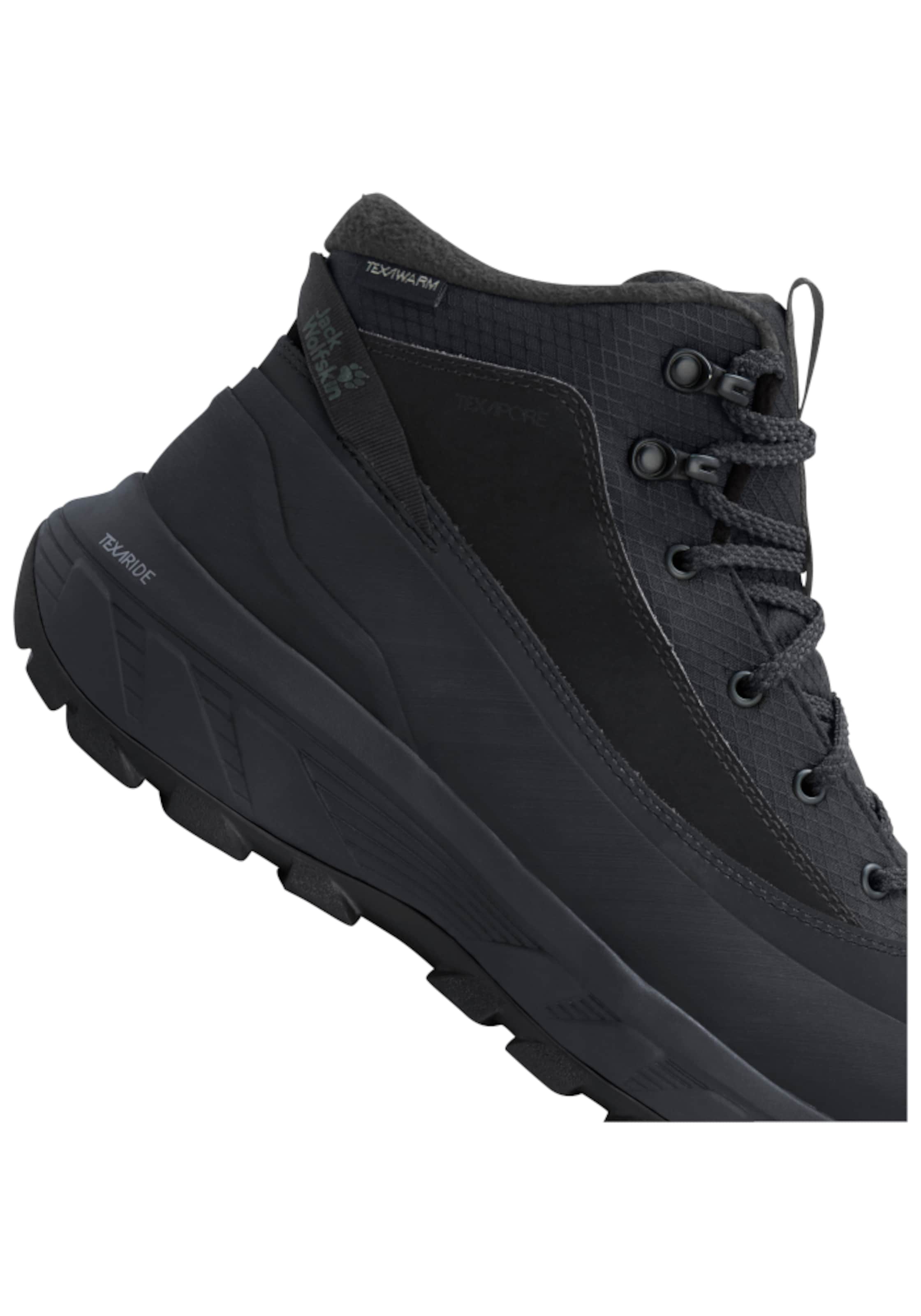 JACK WOLFSKIN Μπότες με κορδόνια 'Wild Quest' σε μαύρο