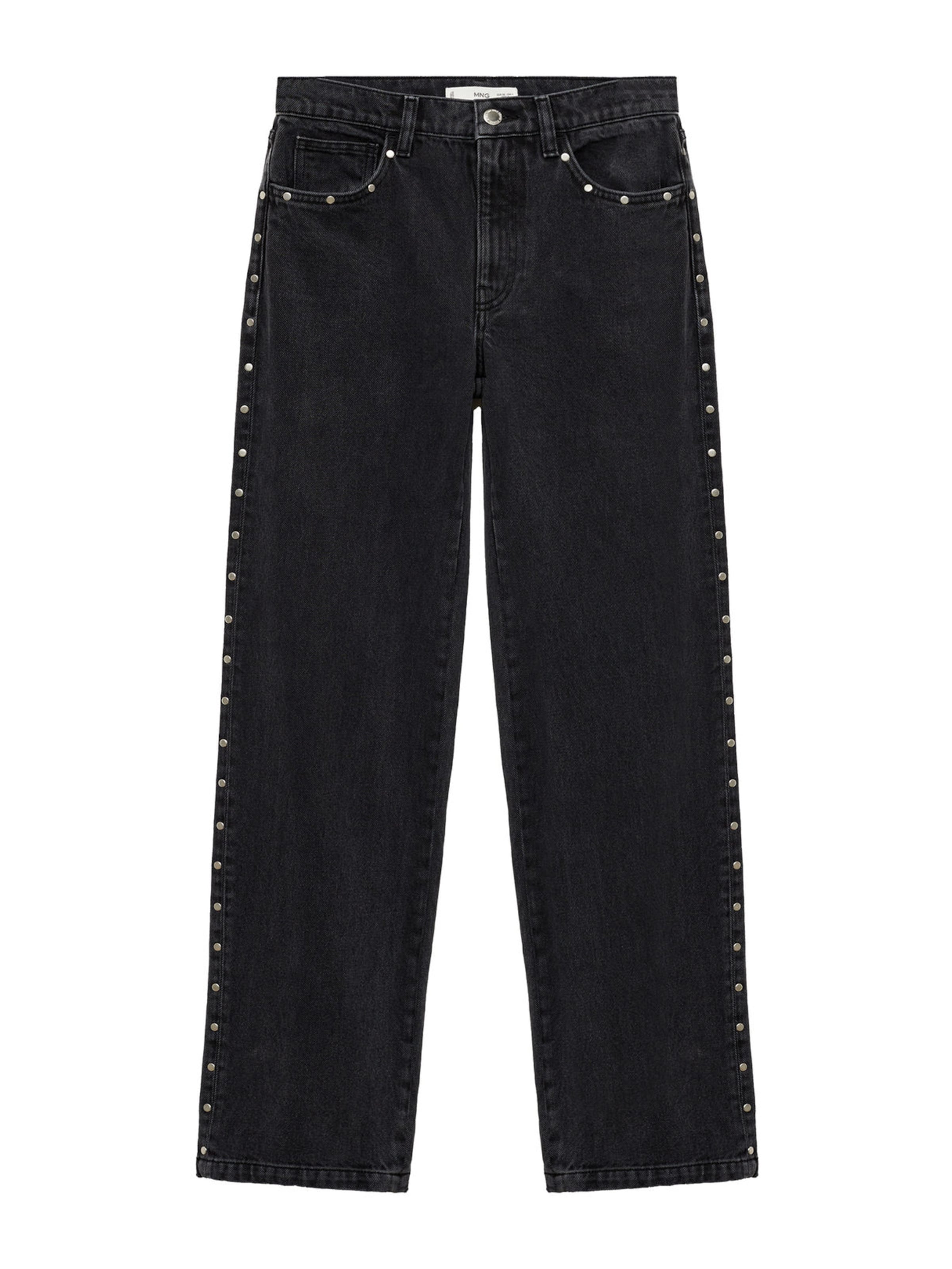 MANGO Regular Дънки 'Billie' в черно: отпред