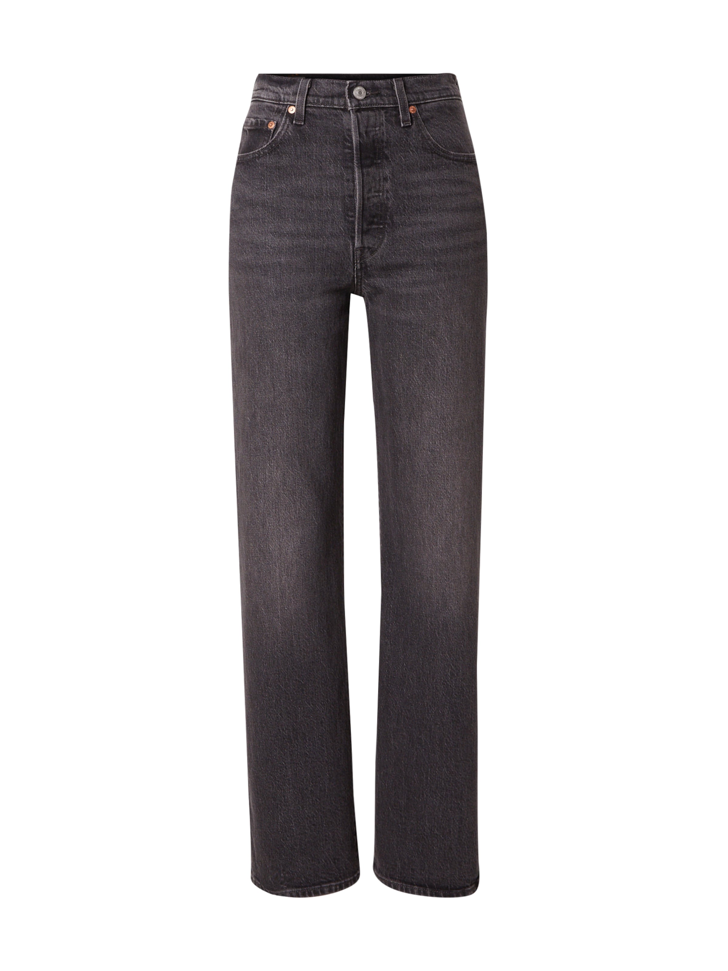 LEVI&#x27;S ®regular Traperice &#x27;Ribcage Full Length&#x27; - crna boja: prednji dio