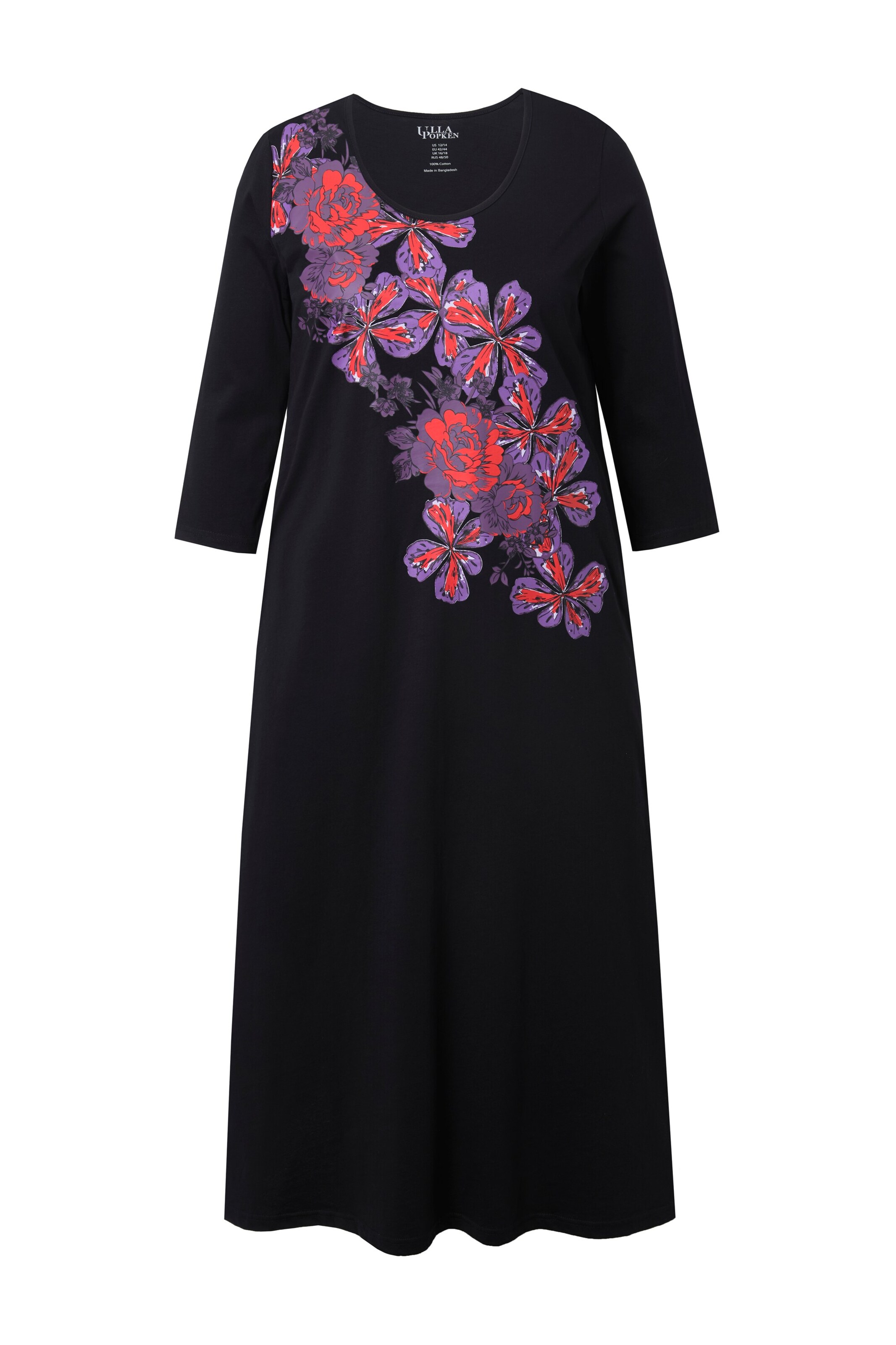 Ulla Popken Kleid in Schwarz: Vorderseite