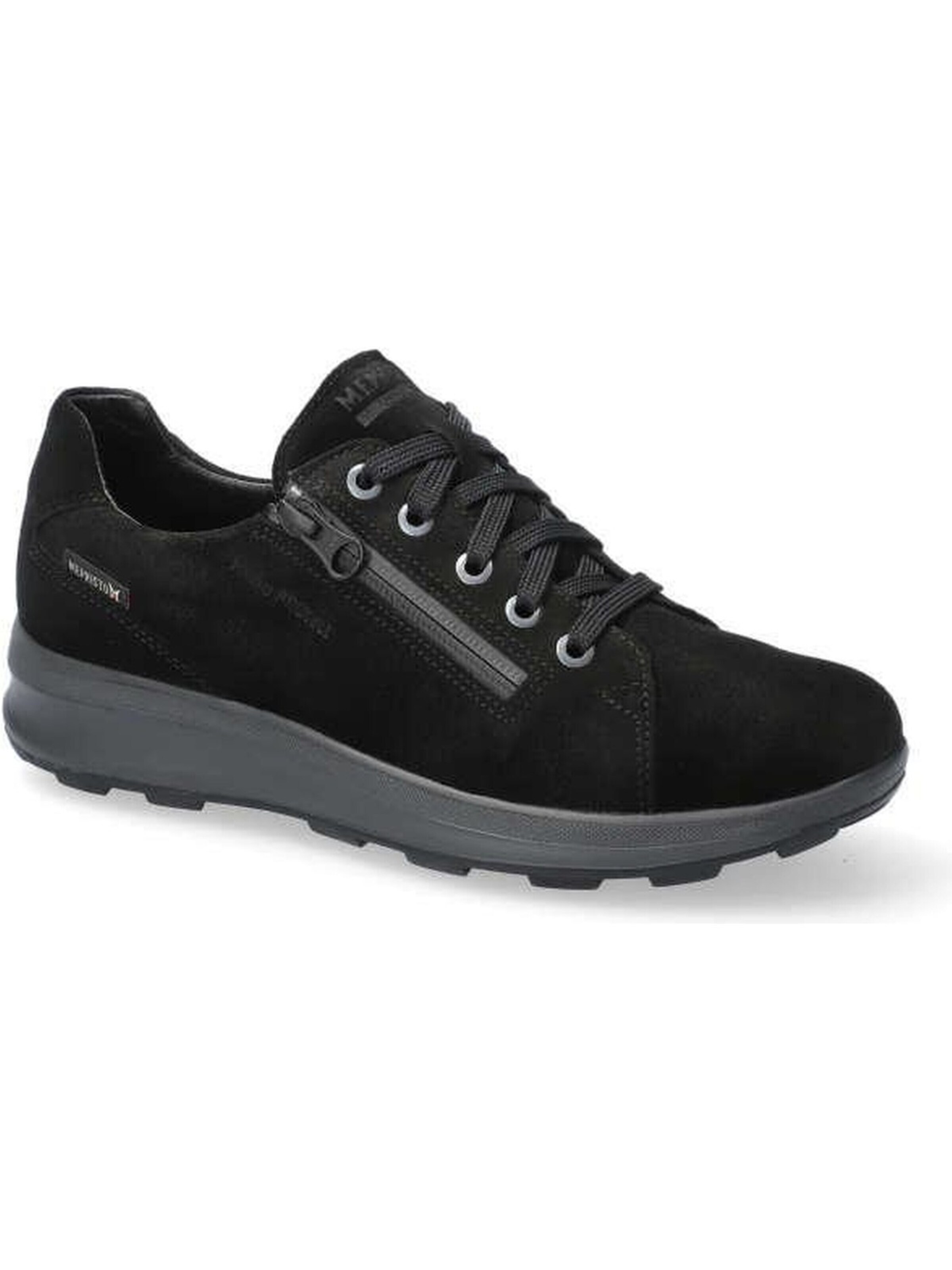 MEPHISTO Sneaker low 'Mephisto Vally Schwarz Veloursleder'‌‌‌‌‌‌ in Schwarz: Vorderseite
