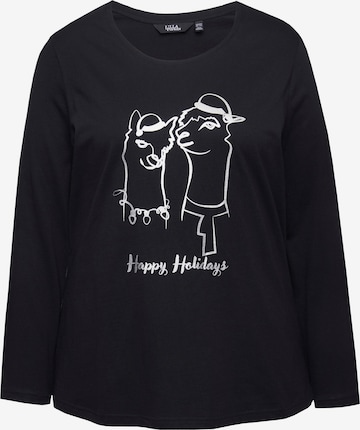 T-shirt Ulla Popken en noir : devant