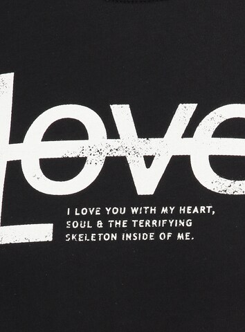 Maglietta 'MT LOVE YOU' di Key Largo in nero