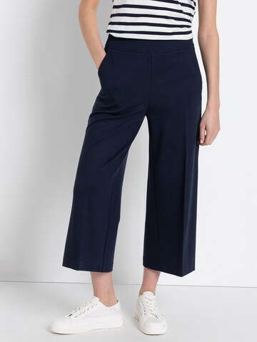 MORE & MORE Wide leg Trousers with creases in Blue: front