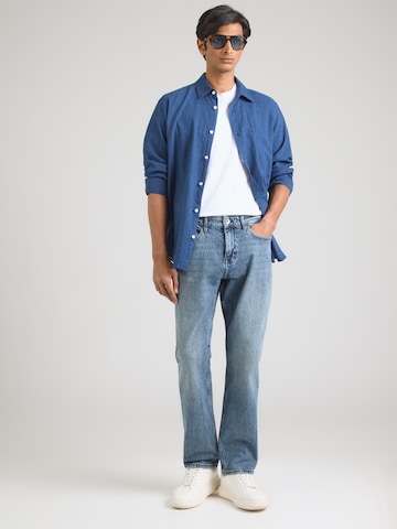 QS - Regular Calças de ganga em azul