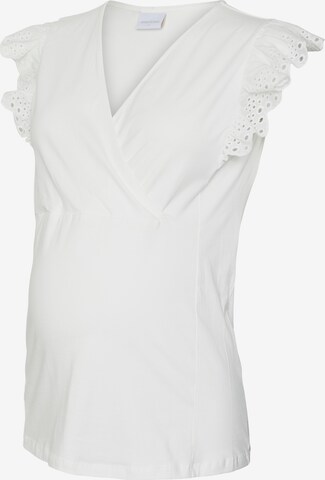 MAMALICIOUS Shirt 'MAYA TESS' in Wit: voorkant