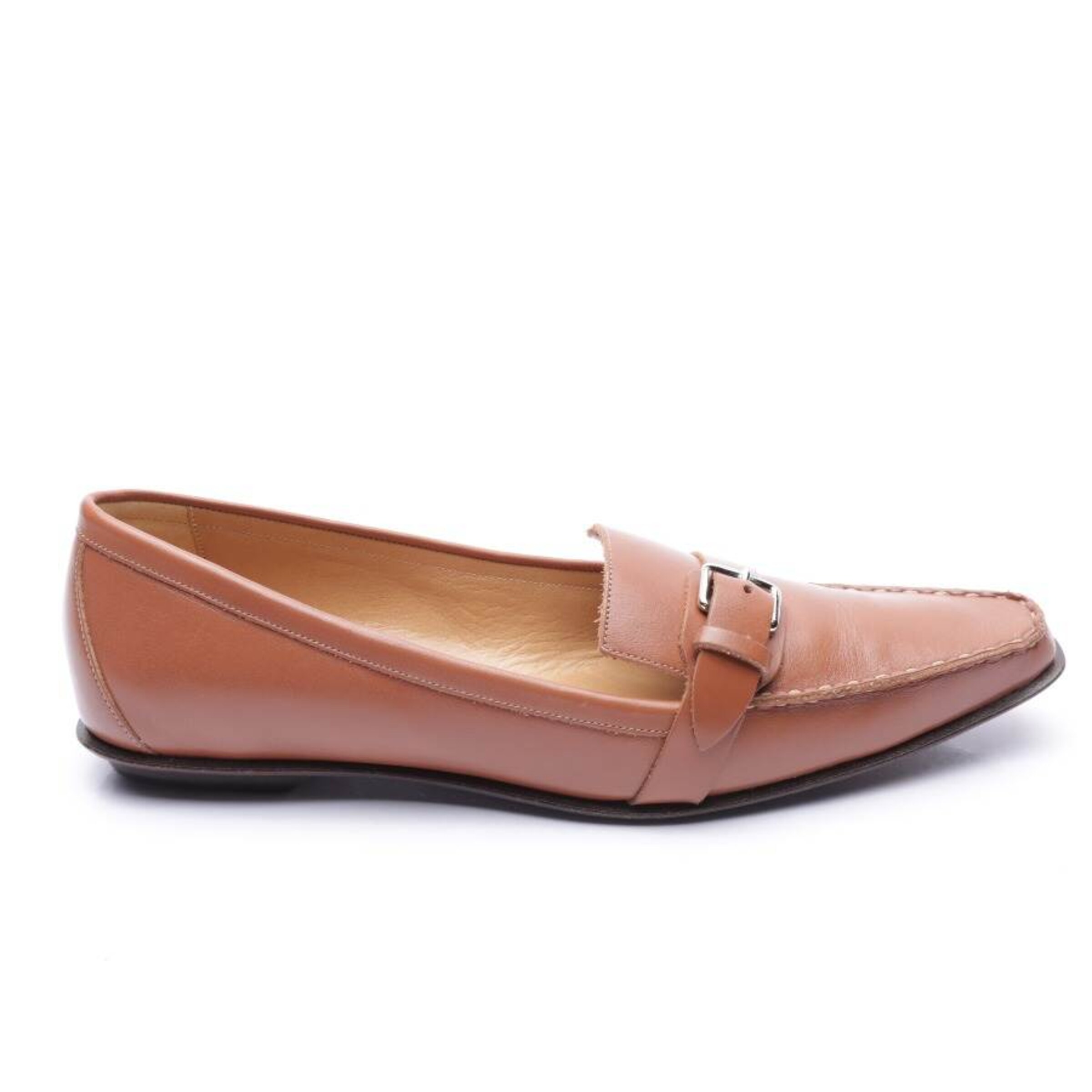 HERMÈS Flats & Loafers in 37 in Brown: front