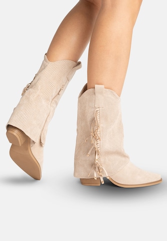 Bottes de cowboy Salinyang en beige