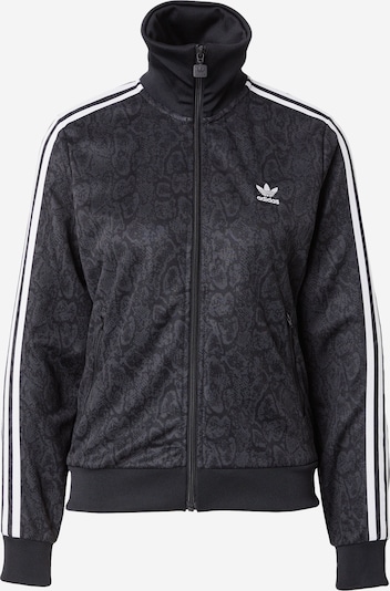 ADIDAS ORIGINALS Veste de survêtement 'SNAKE' en gris foncé / noir / blanc, Vue avec produit