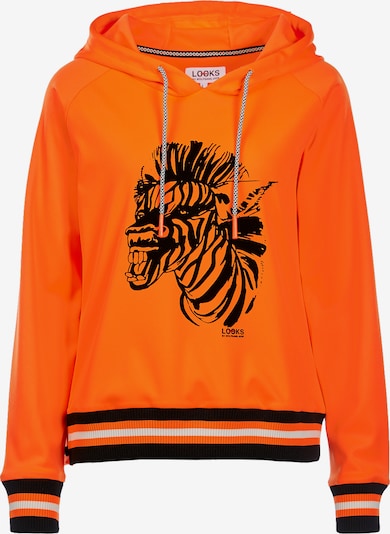 LOOKS by Wolfgang Joop Hoody ' Zebra-Print ' in orange / schwarz, Produktansicht