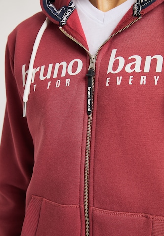 BRUNO BANANI Zip-Up Hoodie 'Grant' in Red