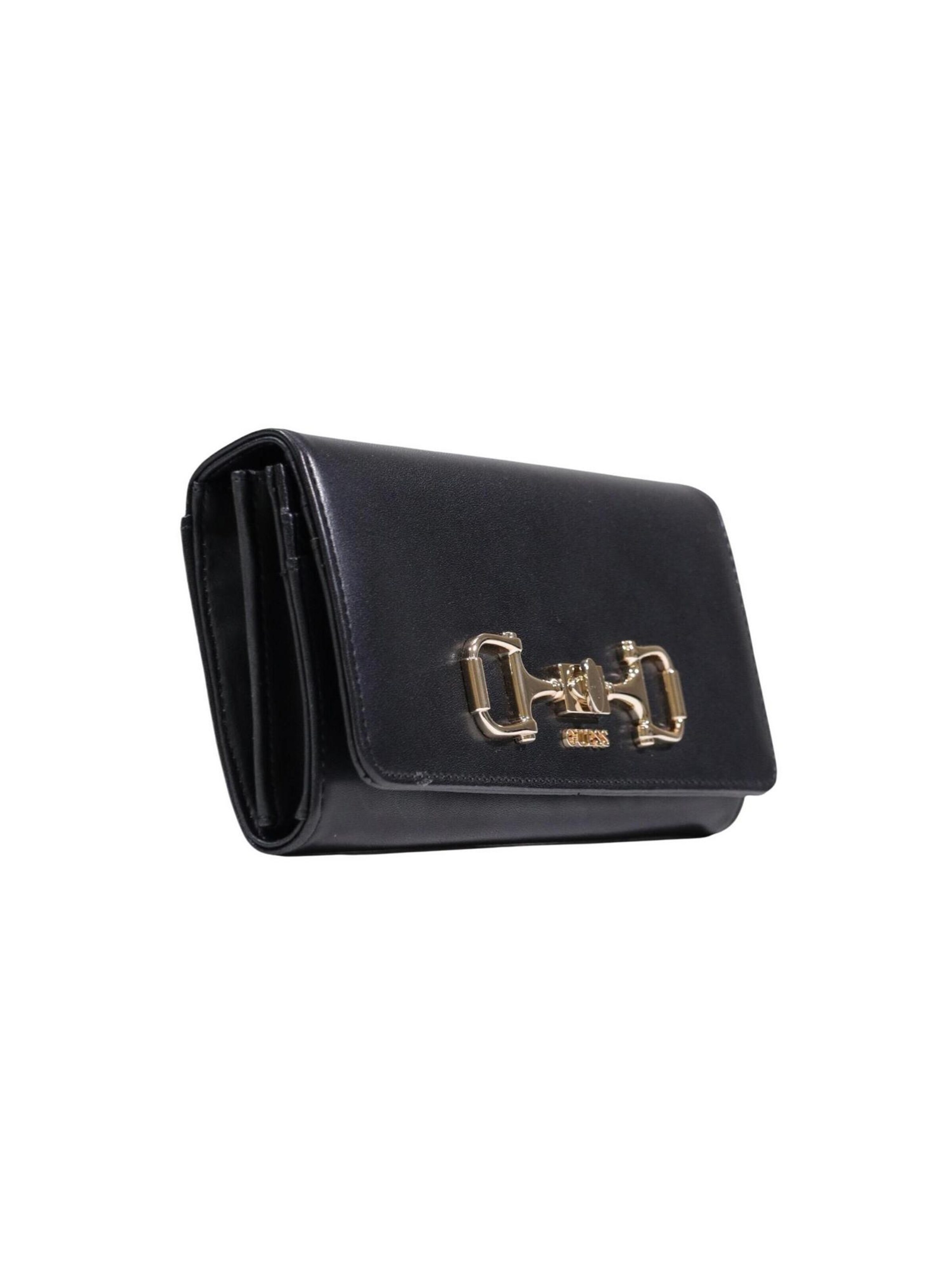 Portamonete 'JANIE SLG FLAP ORGANIZER SWVG99 10155' di GUESS in nero