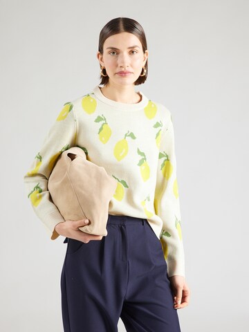 ONLY Sweter 'ONLELYNA' w kolorze beżowy: przód