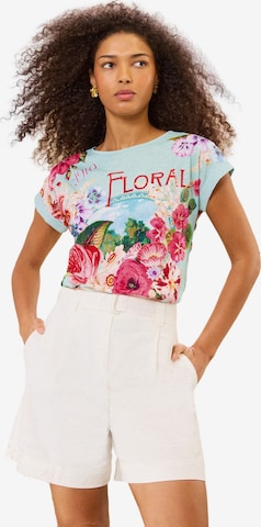 T-shirt love & roses en vert : devant