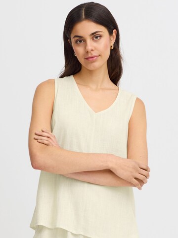 Fransa Top ' Juna ' in Beige: voorkant