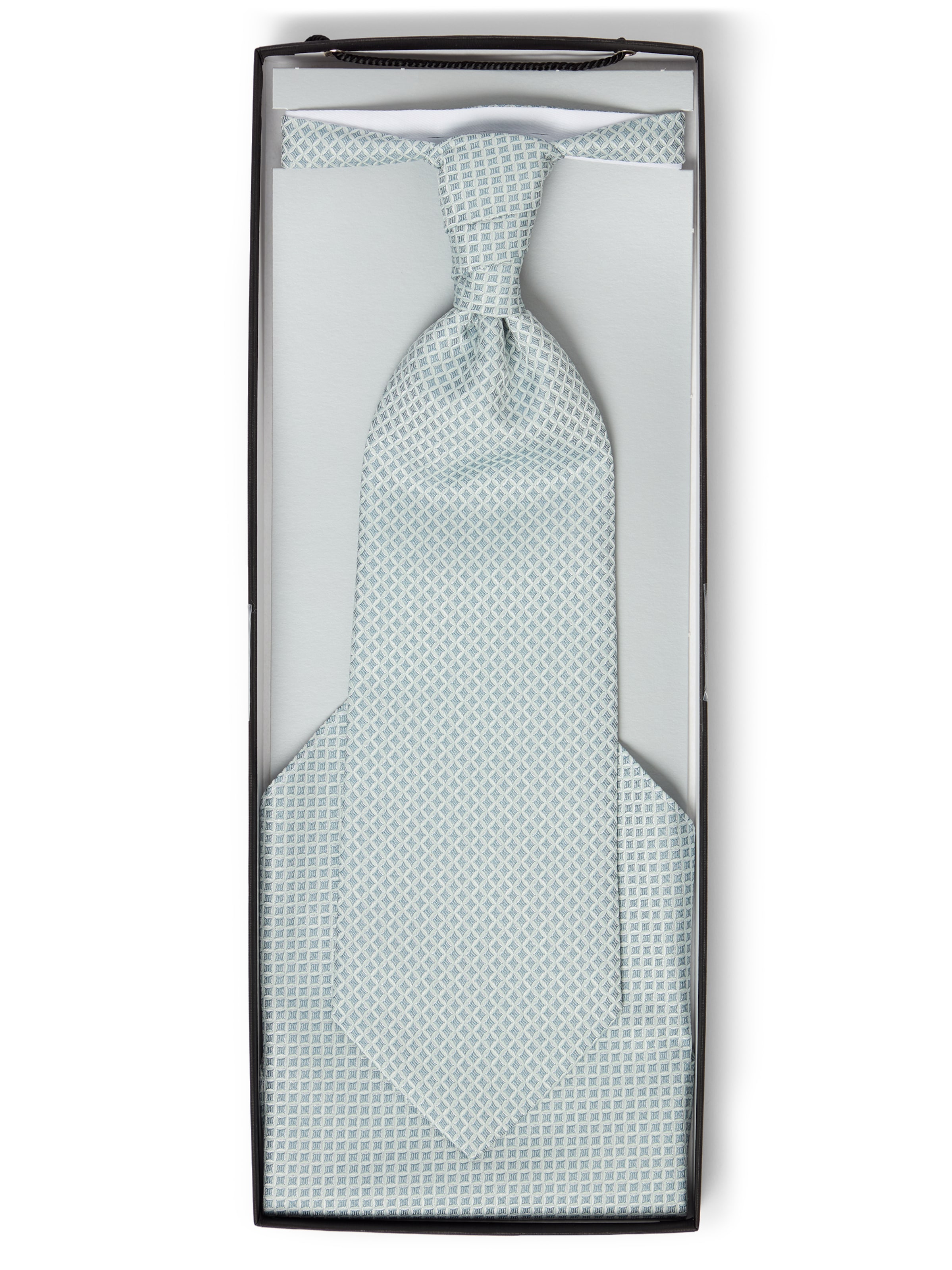 Digel Plastron und Einstecktuch in Grün: Vorderseite