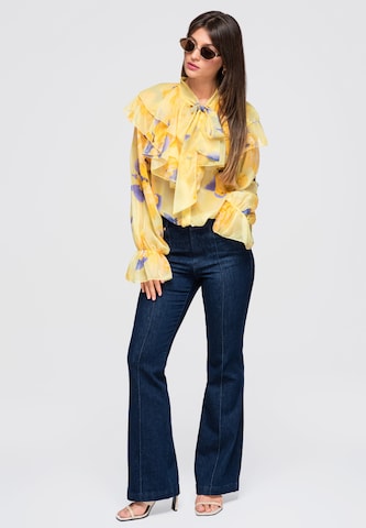 Ombre Bluse in Gelb