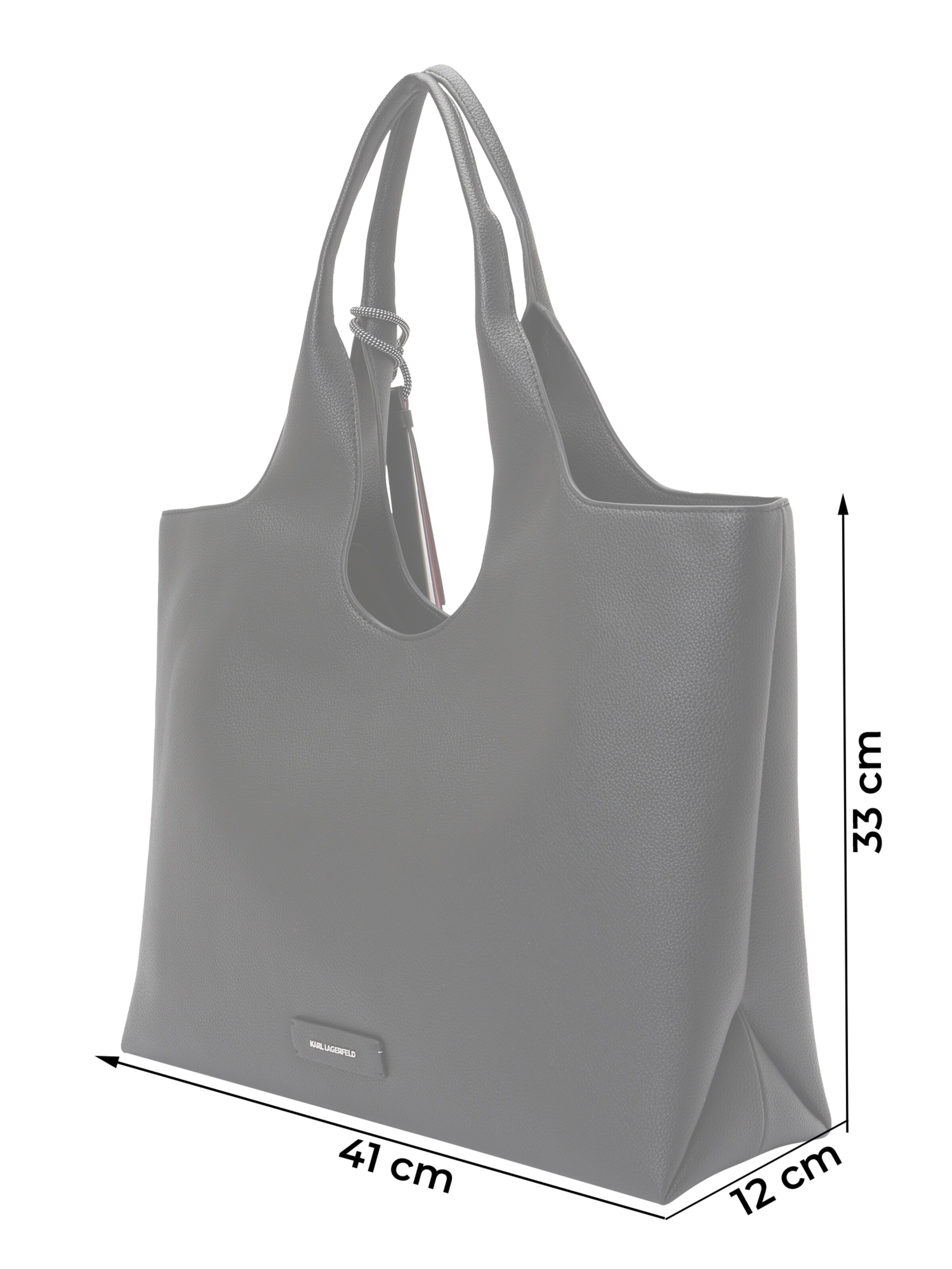Karl Lagerfeld Nakupovalna torba | črna barva