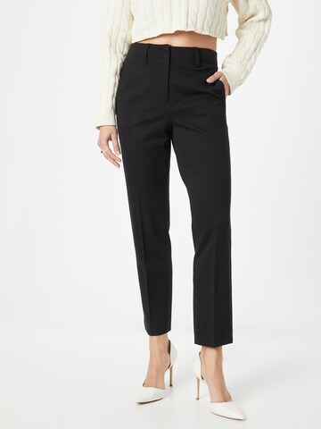 GERRY WEBER Slim fit Pleated Pants in Black: front