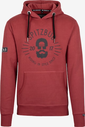 Sweat-shirt SPITZBUB en rouge : devant