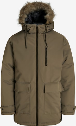 JACK & JONES Talviparka 'JJCharlie' värissä ruskea: etupuoli