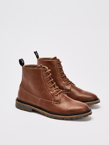 NINE TO FIVE Lace-Up Ankle Boots 'Miru' in Brown