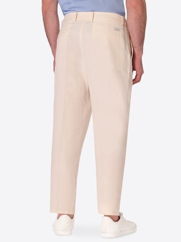 Distretto12 Loose fit Trousers with creases 'Ban Certo' in White
