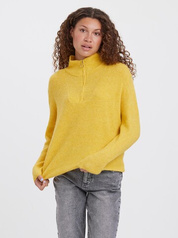 VERO MODA Sweater 'PLAZA' in Yellow: front
