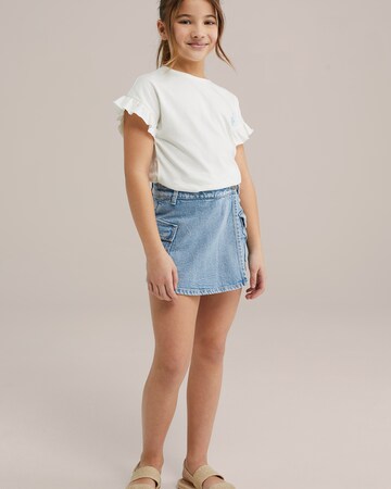 T-Shirt WE Fashion en blanc