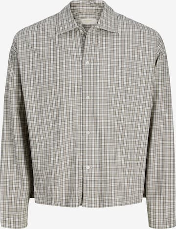 JACK & JONES Button Up Shirt 'JORAustin' in Grey: front