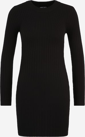 Pieces Petite Knitted dress 'CRISTA' in Black: front