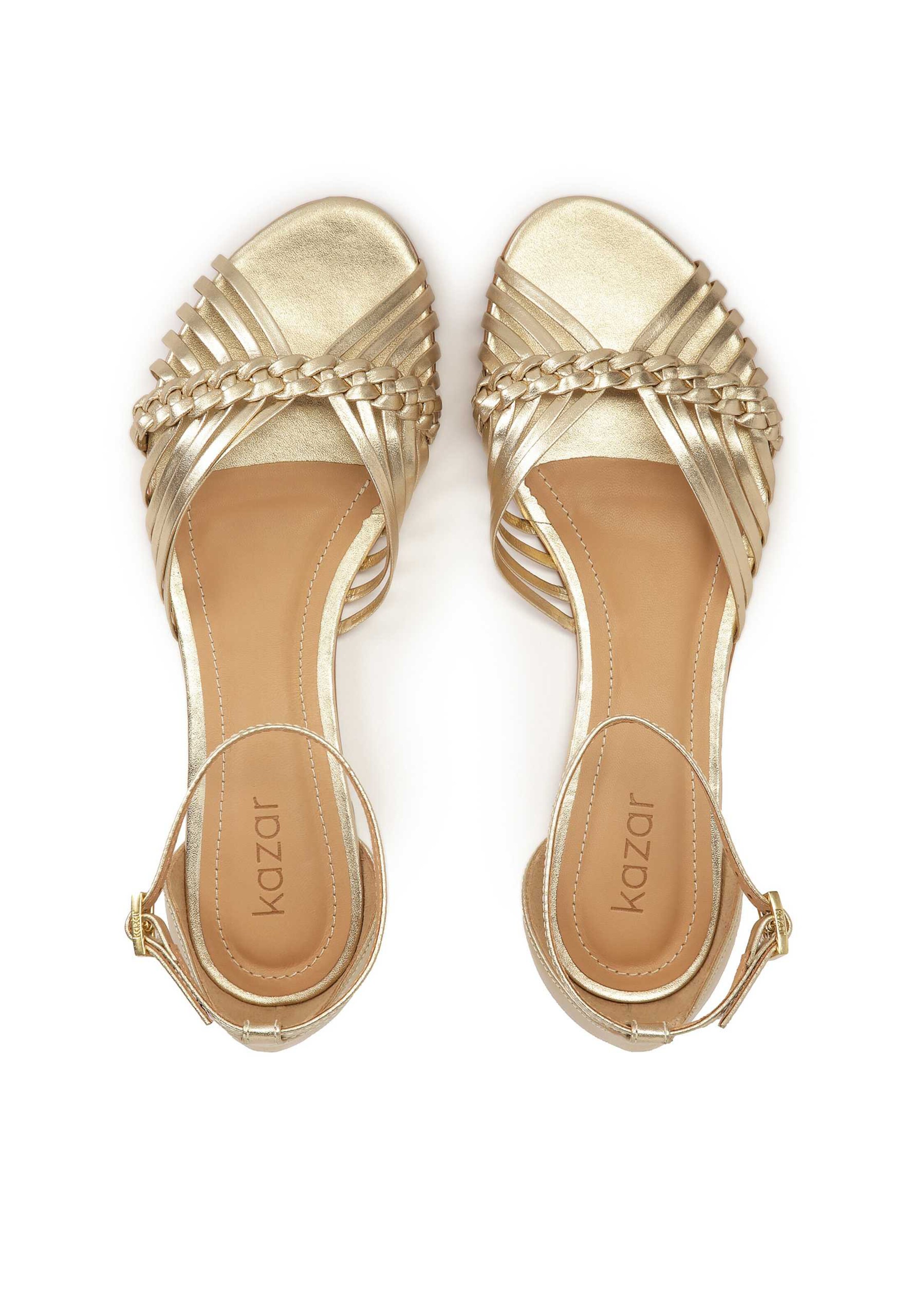 Sandales à lanières Kazar en or