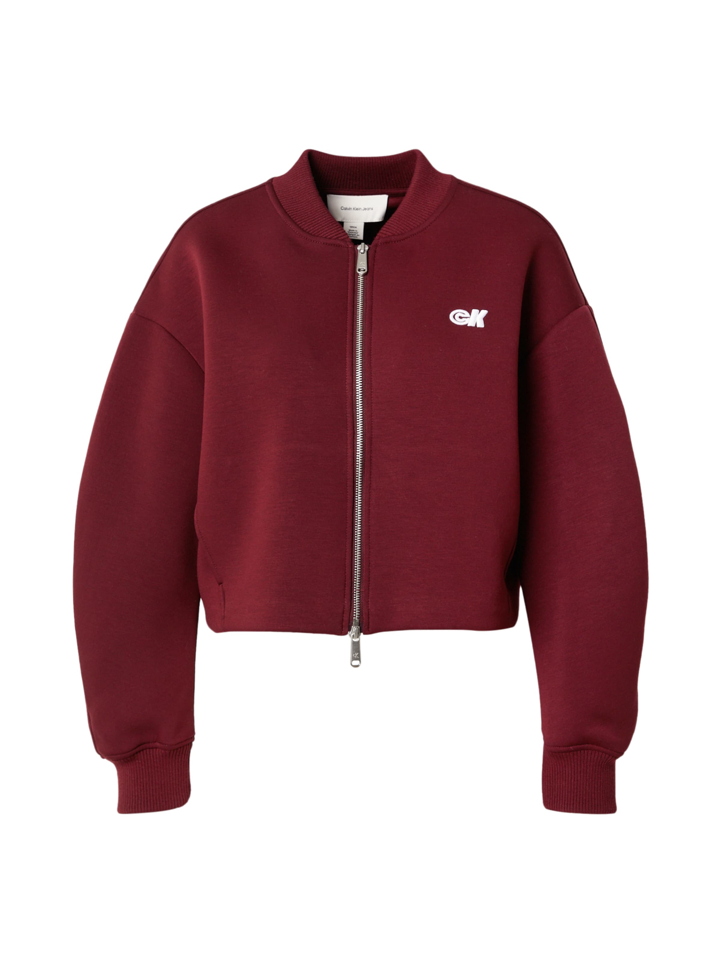 Calvin Klein Jeans Φθινοπωρινό και ανοιξιάτικο μπουφάν σε κόκκινο: μπροστά