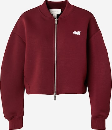 Calvin Klein JeansPrijelazna jakna - crvena boja: prednji dio